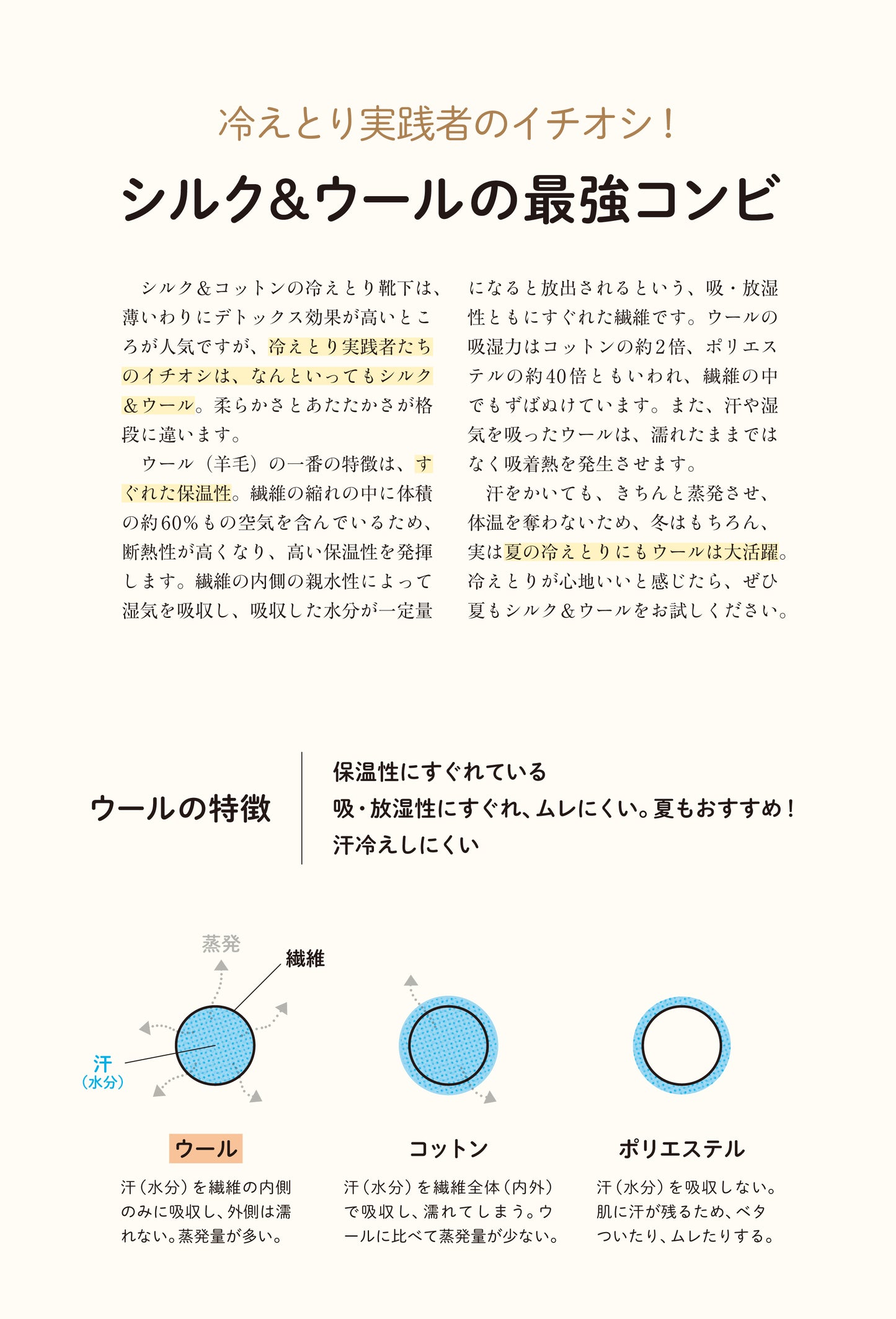 クワトロ ハイソックス シルク&ウール 五本指/先丸